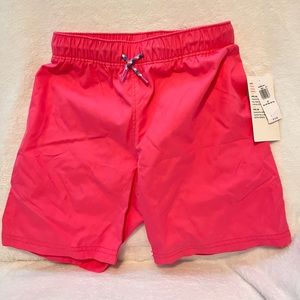 Old Navy 5T boys swim shorts UPF protection PINK, BNWT